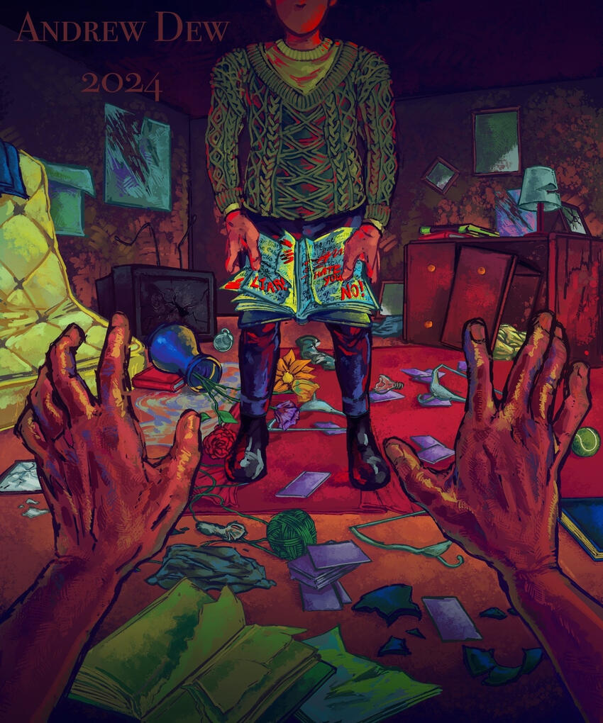 “Bulldoze” AP Art Portfolio Piece #5, Digital, Program: Procreate - 2024