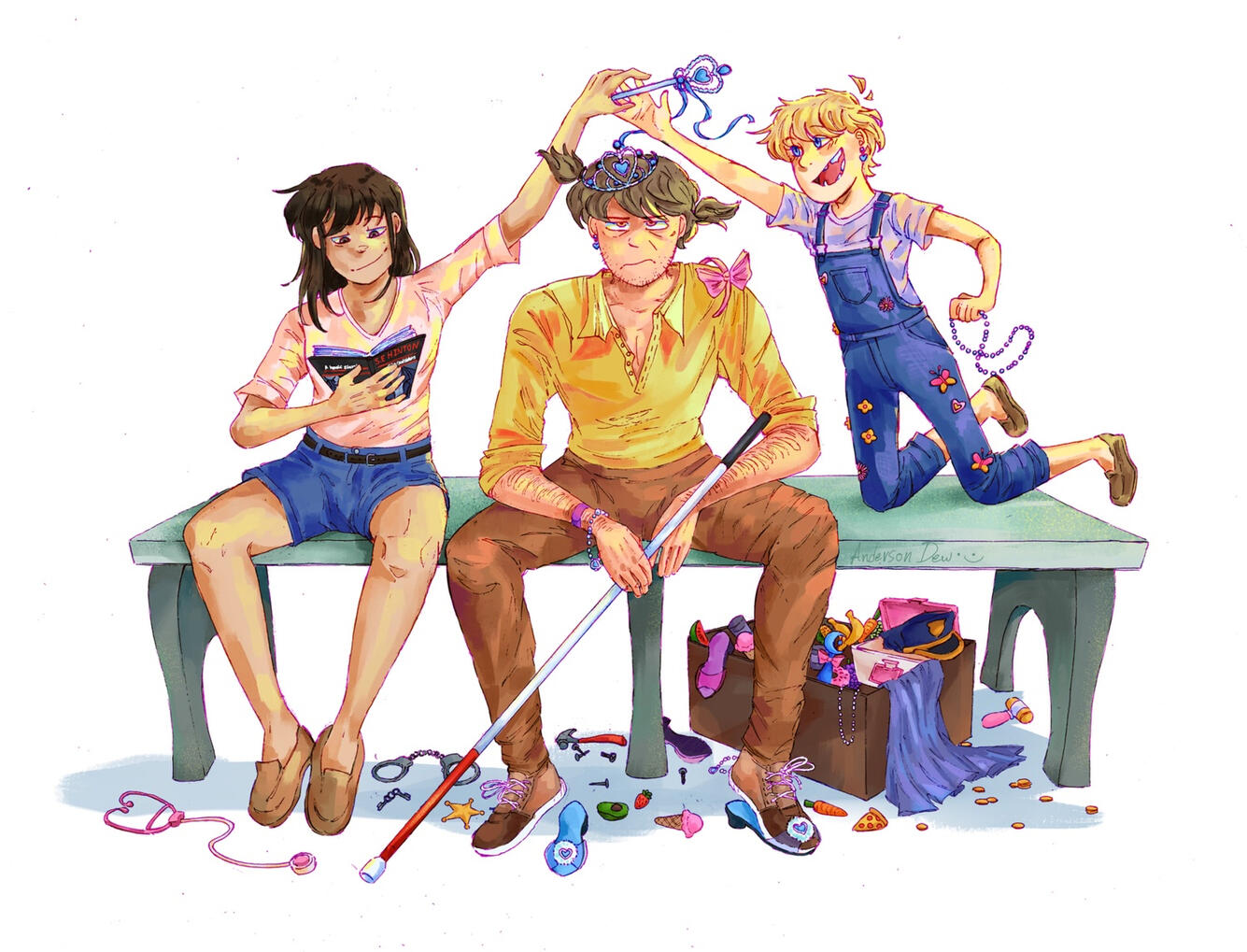 Drawn and inked traditionally, Colored digitally, Program: Ibispaint - 2023