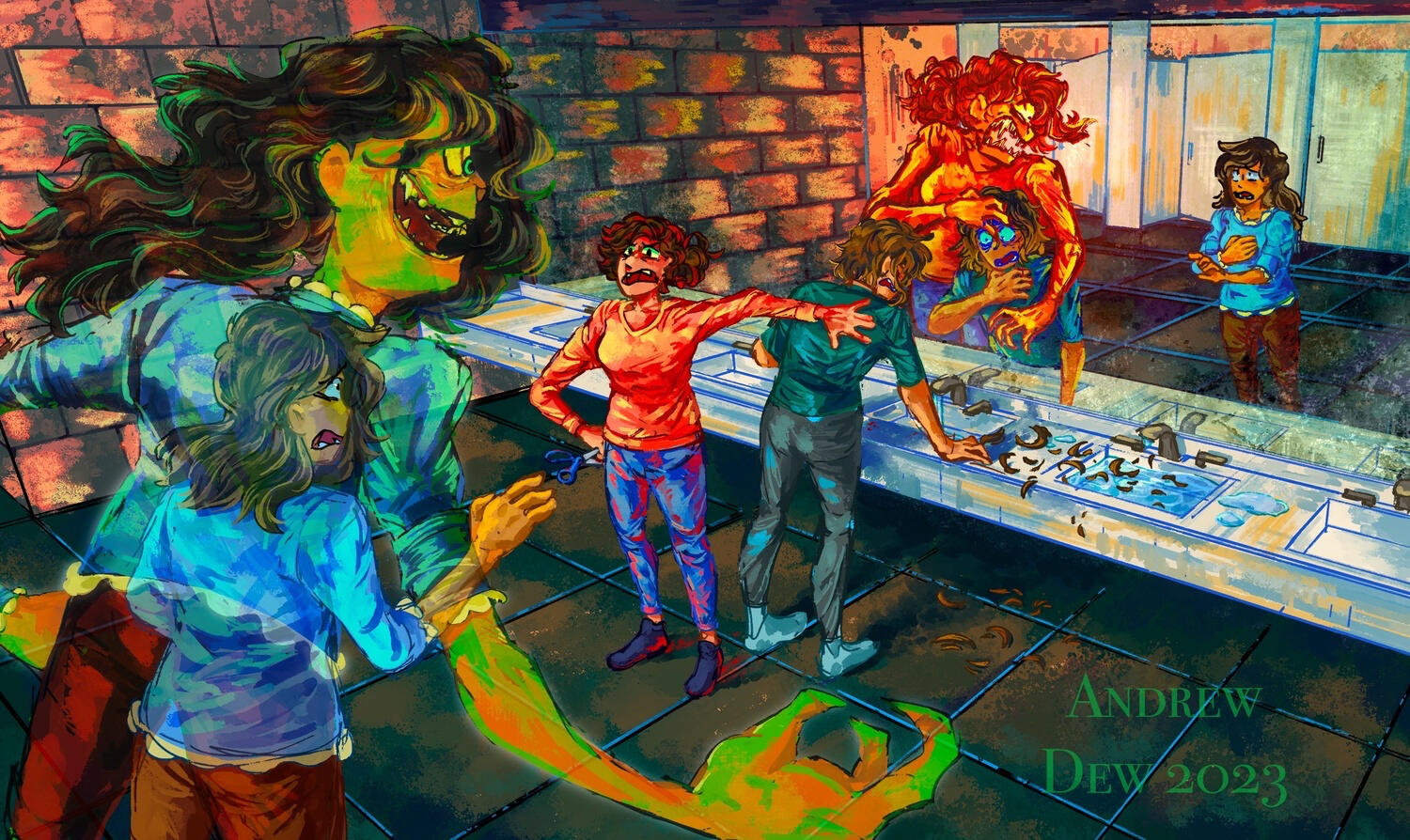 ”Perspective” AP Art Portfolio Piece #8, Digital, Program: Procreate - 2024