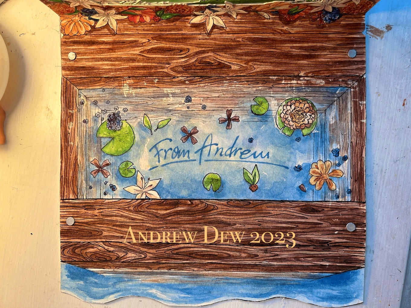 Pop-up thank you card for family member [Bottom], Skips in paint unfortunately caused by super glue mistakes - 2023