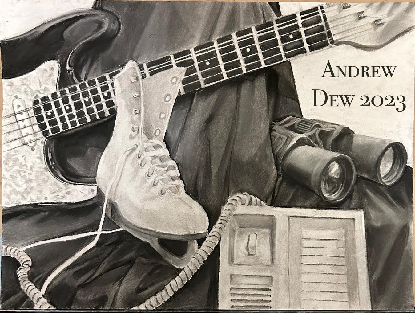 Charcoal still life drawing - 2023