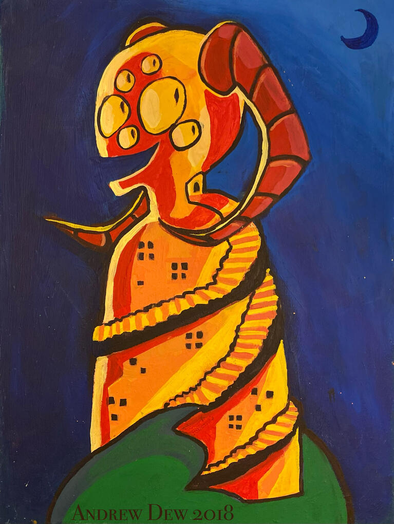 Acrylic painting, Included for color and design work - 2018