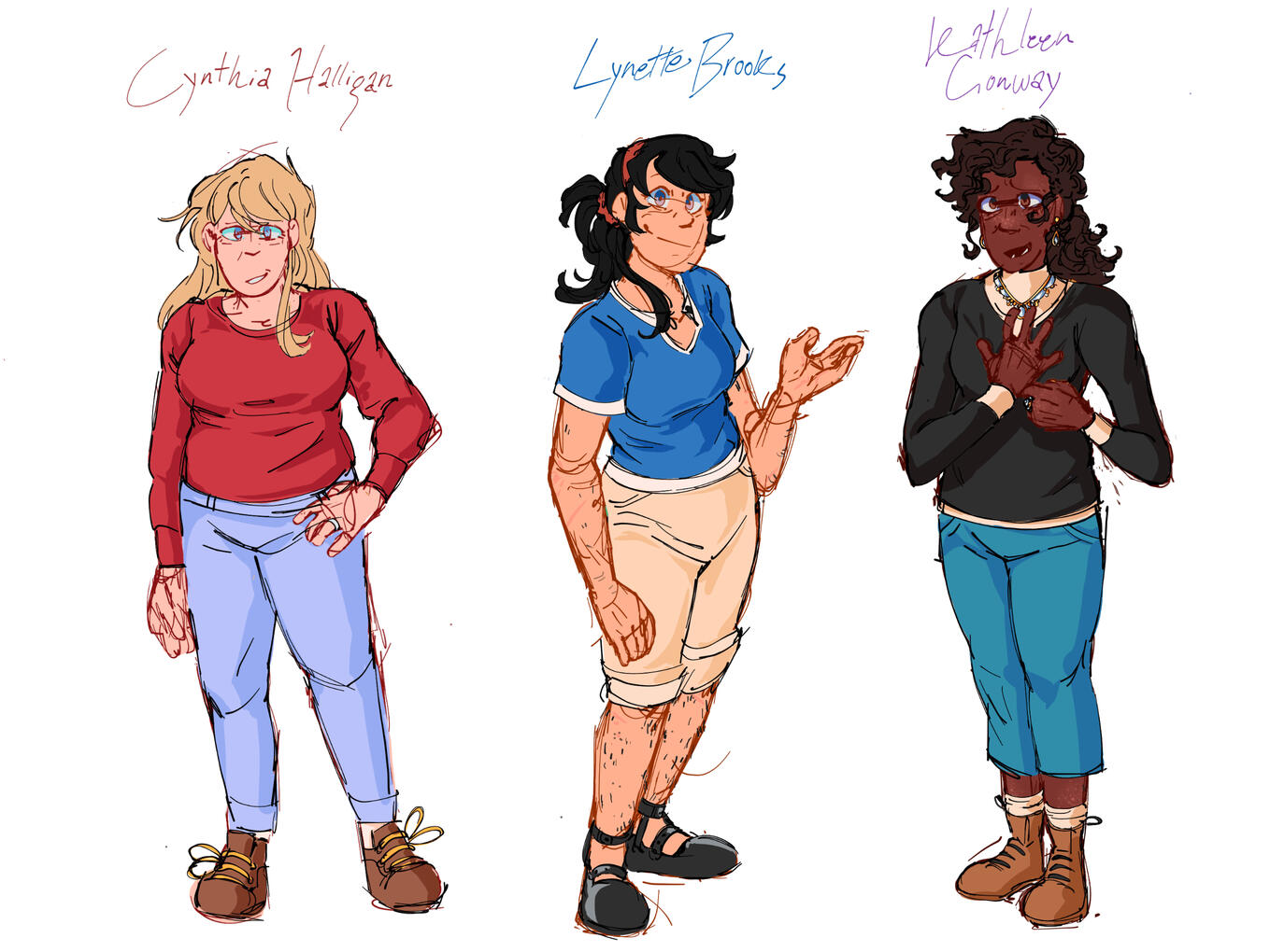 Original characters sheet, [Women], Digital, Program: Ibispaint - 2024