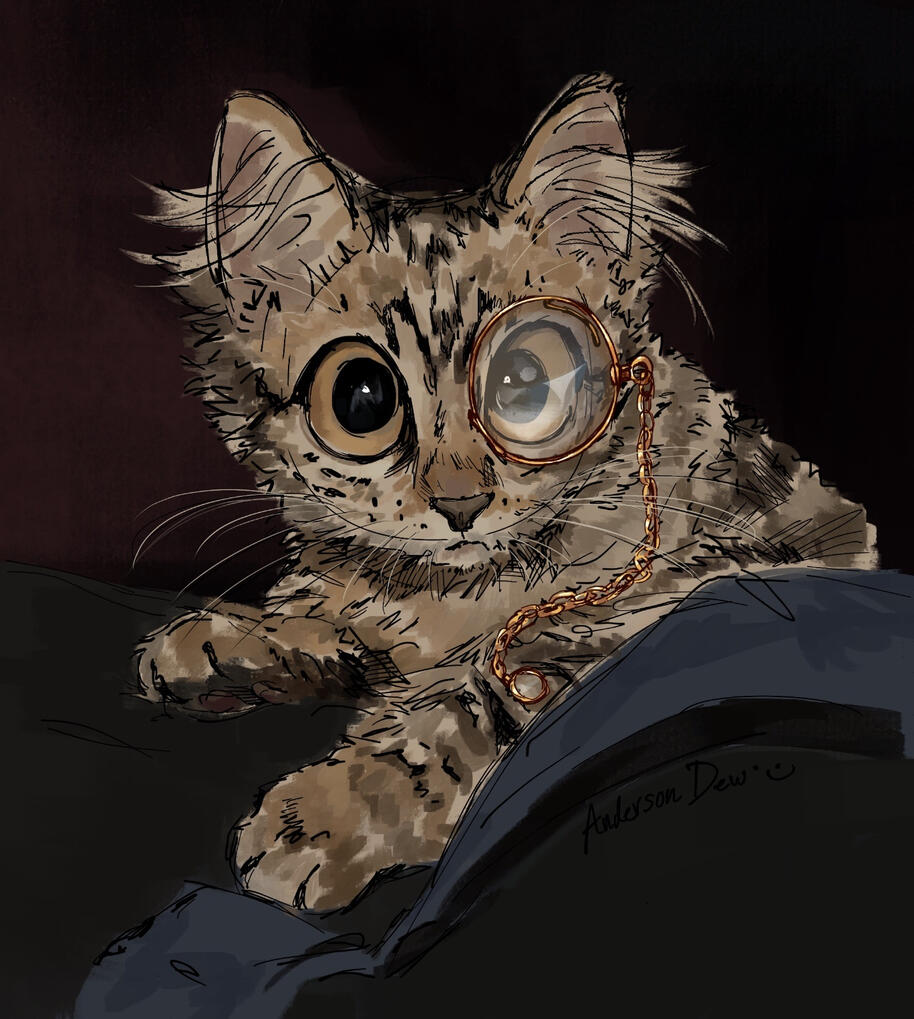 Drawme request of cat, Digital, Program: Ibispaint - 2024